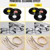 A collage showing before and after cleaning results of vinyl records, glasses, and jewelry. Anteprima dell’immagine prodotto
