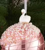BRUBAKER Premium Weihnachtskugel Rosa mit Schwan Figur - Produktbild-Vorschau 2