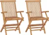 vidaXL Gartenstühle 2 Stk. Klappbar Massivholz Teak Produktbild-Vorschau 8