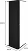 Porta a serranda per doccia 2000 mm x 600 mm, nera, con Anteprima dell’immagine prodotto 5