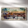 Wanduhr Leinwand Bild Uhr Geräuschlos 60x30 Malerei London Produktbild-Vorschau 2