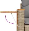 10-tlg. Garten-Sofagarnitur mit Kissen Beige Poly Rattan Produktbild-Vorschau 7