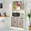 COSTWAY 180 cm vysoká kuchyňská skříňka s integrovanou Náhled obrázku produktu 3