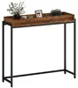 Mesa consola HOMCOM para pasillo, con barandilla, 100x30x91 Vista previa de la imagen del producto 1
