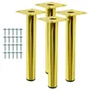 Stahl Möbelbeine rund 19,6 cm, Set mit Schrauben, gold, 4 Produktbild-Vorschau 1