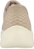 A close-up, front-facing view of a beige Skechers sneaker. Anteprima dell’immagine prodotto