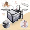 COSTWAY Lettino pieghevole 3 in 1, lettino da viaggio con Anteprima dell’immagine prodotto 4