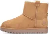 A side view of a brown, fur-lined boot. Voir les images du produit