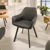 riess-ambiente Retro Stuhl PALERMO anthrazit mit Armlehne Produktbild-Vorschau 1