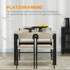 Jídelní set HOMCOM, 5dílný, jídelní stůl 100 x 63 cm se 4 Náhled obrázku produktu 4