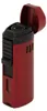Zigarren Feuerzeug - 3x Jet, Rot/Schwarz mit Bohrer & Produktbild-Vorschau 2