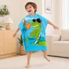 Strandtuch-Poncho für Kinder mit Kapuze - Dinosaurier auf Produktbild-Vorschau 2