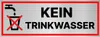 Schild Kein Trinkwasser 15x5 cm wetterfest Alu Dipond Produktbild-Vorschau 1