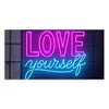 DEQORI Glasbild Echtglas 100x50 cm 'Neonschrift Produktbild-Vorschau 2