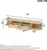 A diagram of a TV stand with dimensions indicated by numbers and lines. Anteprima dell’immagine prodotto
