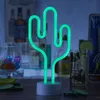 LED NEON Figur Kaktus - Dekoleuchte - H- 30cm - Batterie oder USB Betrieb - stehend - gruen Produktbild-Vorschau