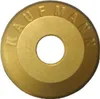 A close-up, centered shot of a gold-colored circular metal disc with a hole in the middle. Náhled obrázku produktu