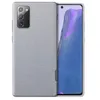 A Samsung Galaxy Note 20 phone with a gray fabric case is shown against a white background. Produktbild-Vorschau