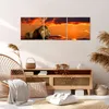 Bild auf Leinwand - Leinwandbild - Löwe Sonne Landschaft - Produktbild-Vorschau 7