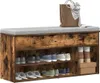 vidaXL Schuhbank Räuchereiche 102x30,5x45 cm Holzwerkstoff Produktbild-Vorschau 2
