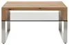 home24 Couchtisch - Eiche Massiv / Glas - Eiche / Silber Produktbild-Vorschau 3