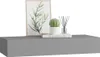 vidaXL Wandregal mit Schublade Grau 60x23,5x10 cm MDF Produktbild-Vorschau 4