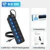 Strex USB 3.0 Hub - USB Splitter - 7 Poorten - 5Gbps - LED Productafbeelding-voorbeeld 8