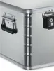 Close-up of a corner of an aluminum storage box. Podgląd zdjęcia produktu