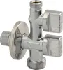 A chrome-plated washing machine valve with two handles. Podgląd zdjęcia produktu