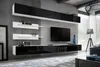 A modern living room with a wall-mounted entertainment unit and television. Náhled obrázku produktu