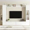 Merax Hochglanze Wohnwand mit Acryltür, TV Schrank mit Produktbild-Vorschau 3