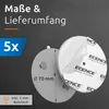 ECENCE Rauchmelder Magnethalter 5 Stück selbstklebend Ø Produktbild-Vorschau 4