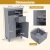 COSTWAY Mobile da bagno, mobile da bagno con 2 ante e 2 Anteprima dell’immagine prodotto 3