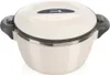 A cream-colored insulated serving bowl with gray handles and a silver rim, shown from a front-facing angle against a white background. Náhľad obrázku produktu