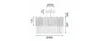 A technical drawing of a chandelier with dimensions indicated. Produktbild-Vorschau