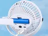 Verk 16034 Ventilátor s klipem USB, 1200 mAh, bíločerný Náhled obrázku produktu 8