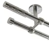 Gardinenstange Set Edelstahl Look Metall Ø 16mm Produktbild-Vorschau 1