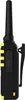 A side view of a black and yellow walkie-talkie with a clip on the side. Náhled obrázku produktu