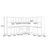 ULWEHOME | Eckküche 580 cm Weiß Hochglanz, Küchenmöbel-Set Produktbild-Vorschau 5