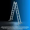 WORHAN Leiter 555cm Aluminium Teleskopleiter Klappleiter Produktbild-Vorschau 9