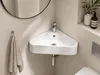 Lavabo in Vetroceramica Ava, angolare, da appendere, bianco Anteprima dell’immagine prodotto 5