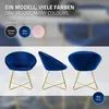 Sedia da pranzo ML-Design con schienale rotondo, blu, in Anteprima dell’immagine prodotto 7