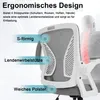 Bürostuhl ergonomisch mit Mesh-Rückenlehne, 90° klappbare Produktbild-Vorschau 8