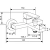 Mexen Uno R77 Badewannenset, Schwarz - 71403R77-70 Produktbild-Vorschau 2