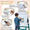 COSTWAY Kinder Staffelei mit Stuhl, höhenverstellbare Produktbild-Vorschau 3