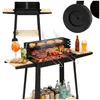 Springos® Holzkohlengrill für Garten mit Rädern – Grill mit Produktbild-Vorschau 7