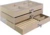 Intirilife Schmuckkästchen mit 3 Schubladen in Beige - 23.5 Produktbild-Vorschau 1