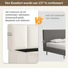Letto imbottito Flieks 160x200 cm con testiera imbottita, Anteprima dell’immagine prodotto 8