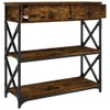 vidaXL Konzolový stolek Smoked Oak 75x28x75 cm Dřevěné Náhled obrázku produktu 5
