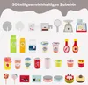 COSTWAY Detský vozík na potraviny, drevený obchod s 2 Náhľad obrázku produktu 5